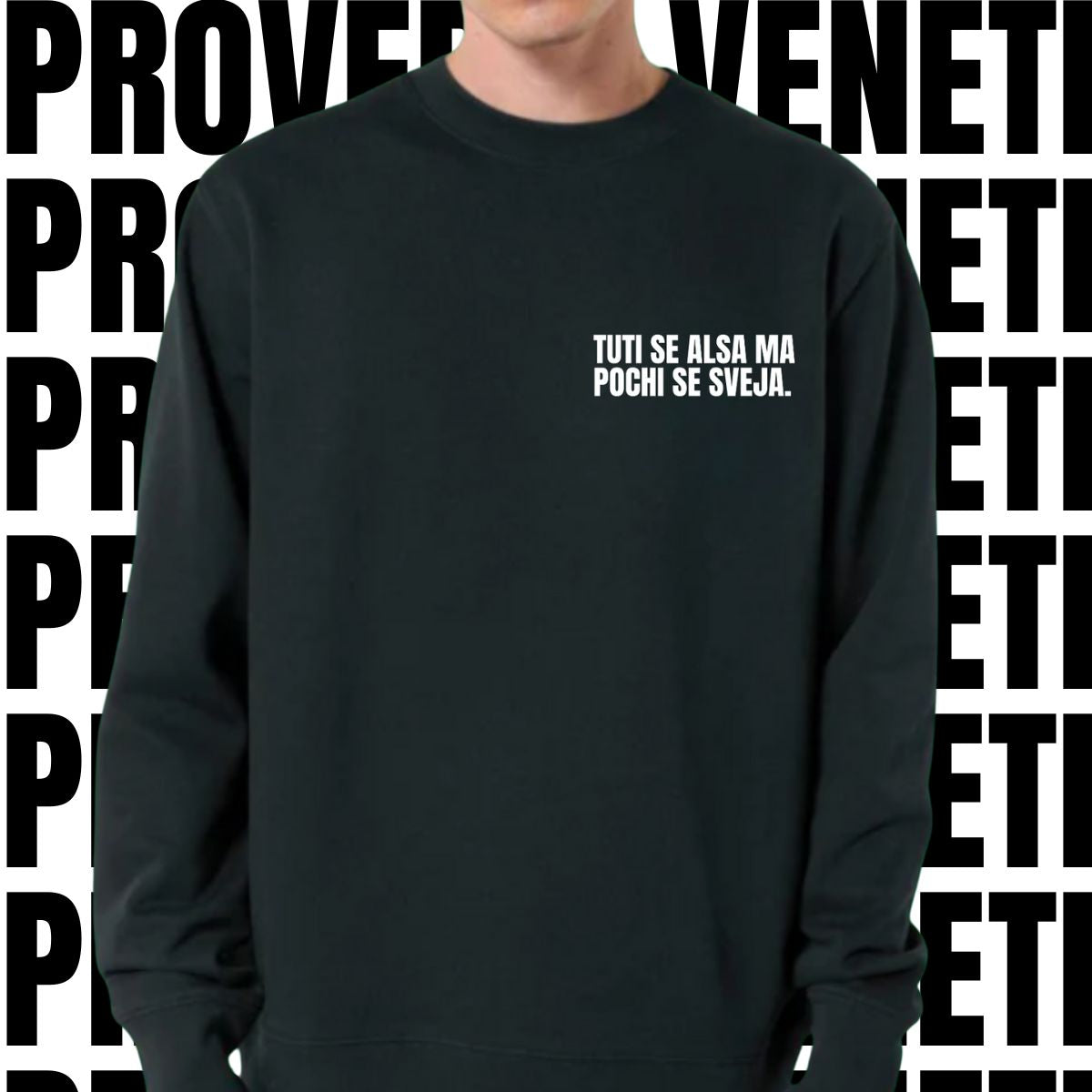 Felpa TUTI SE ALSA MA POCHI SE SVEJA