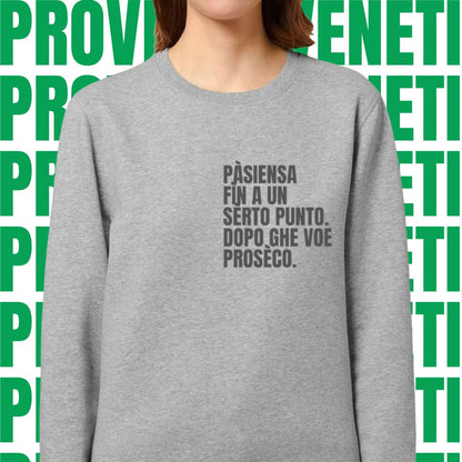 Felpa PASIENZA FIN A UN SERTO PUNTO