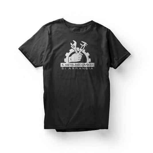 T-shirt IL METALMECCANICO SI ARRANGIA LOGO